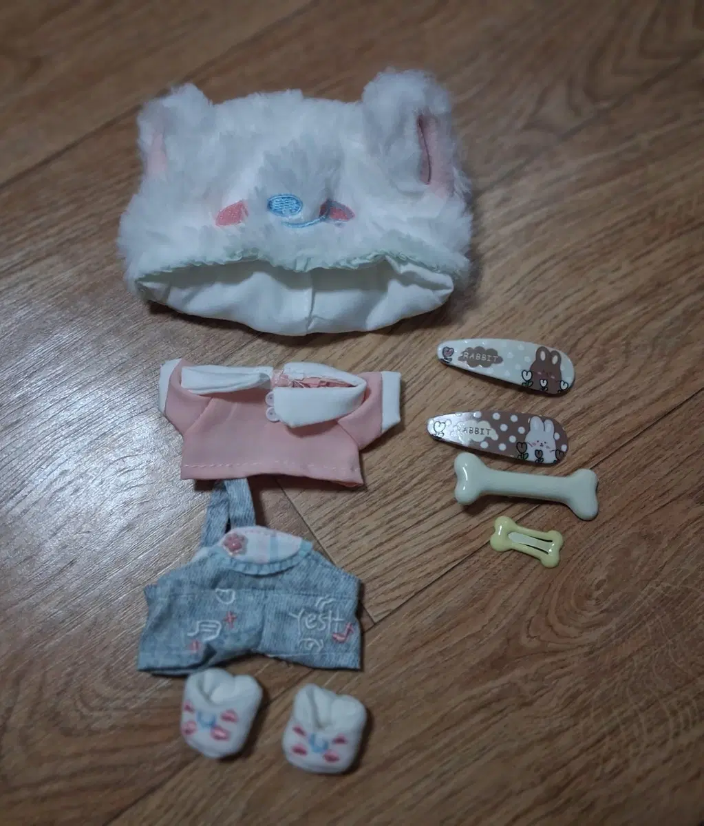 10cm 인형 옷 세트 모자/상하의/신발/머리핀