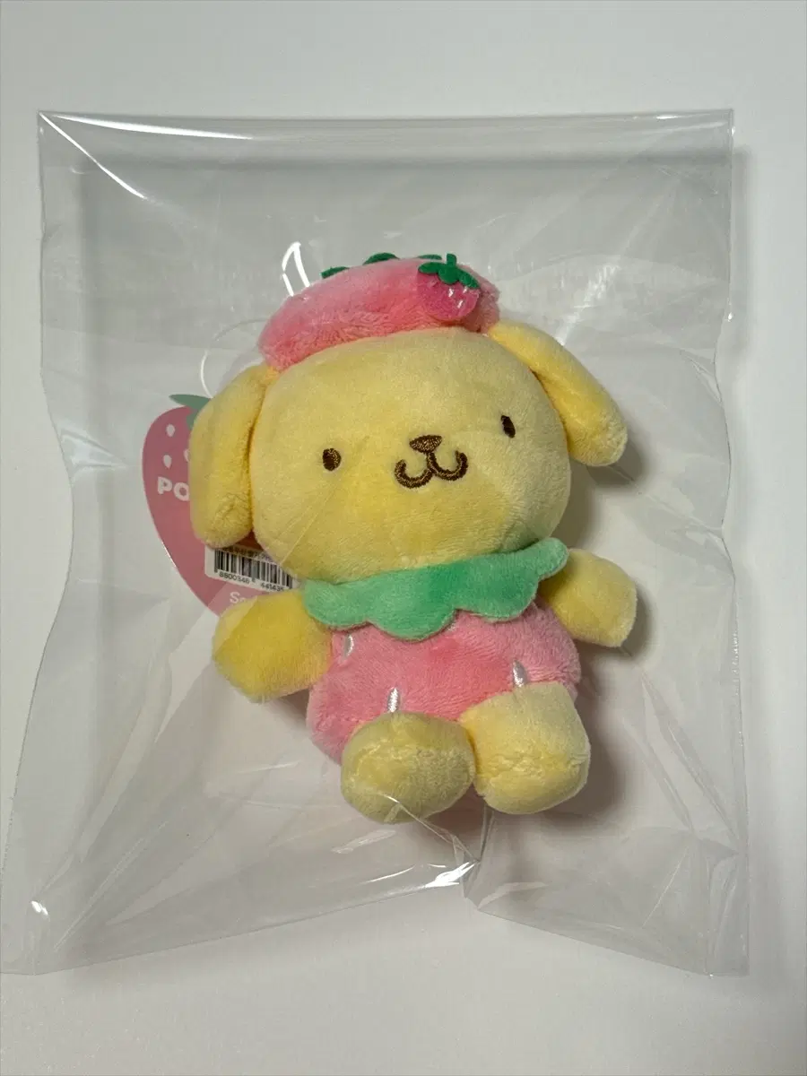 산리오 딸기 폼폼푸린 인형 키링