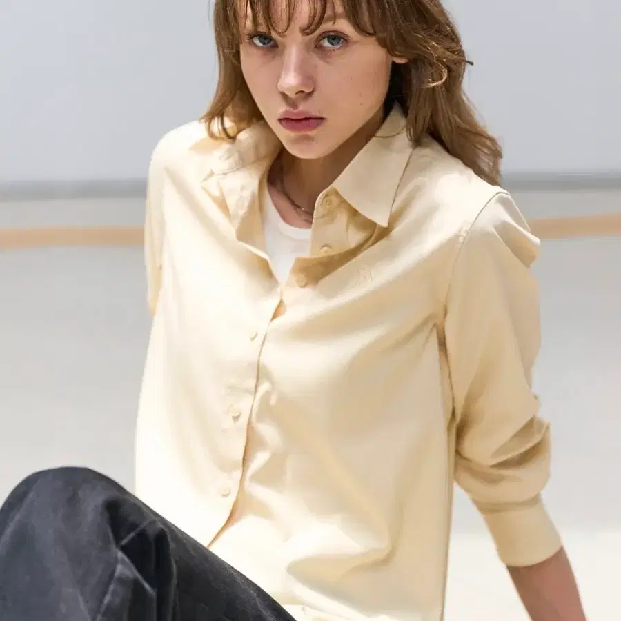 제너럴아이디어 링클프리 클래식 이지 셔츠 크림