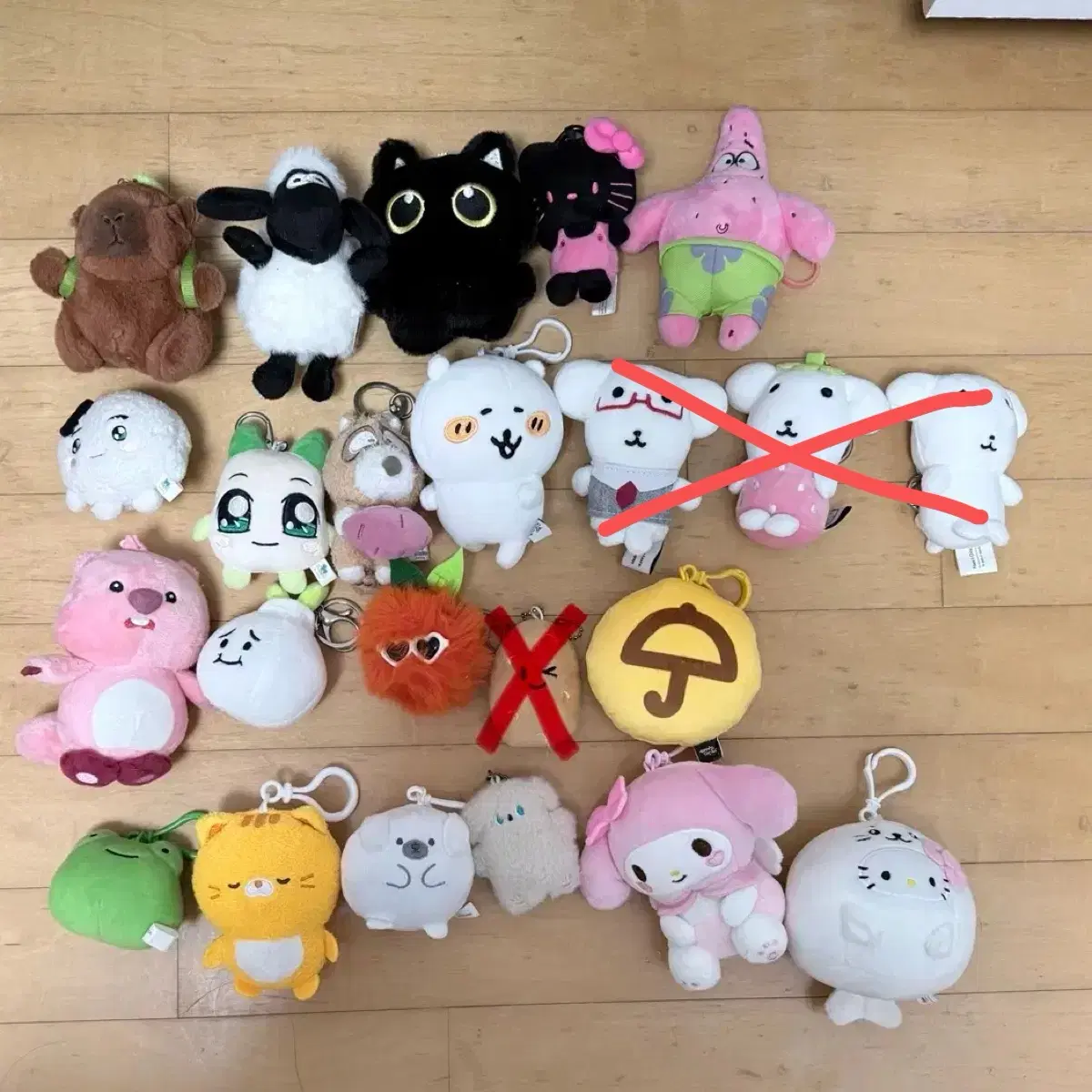 다양한 인형 키링들 판매