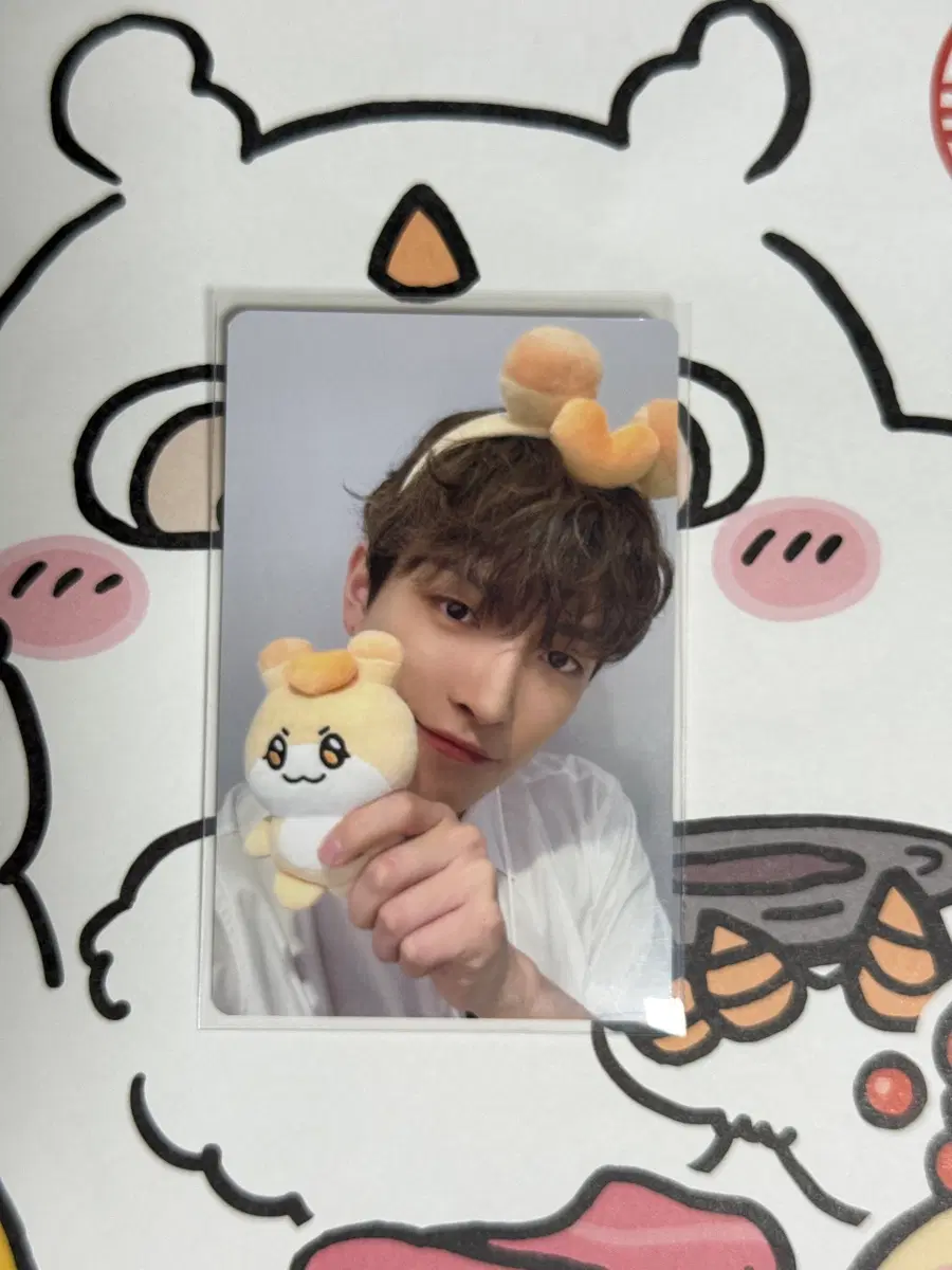 Ateez 에이티즈 홍중 마이티즈 인형 포카