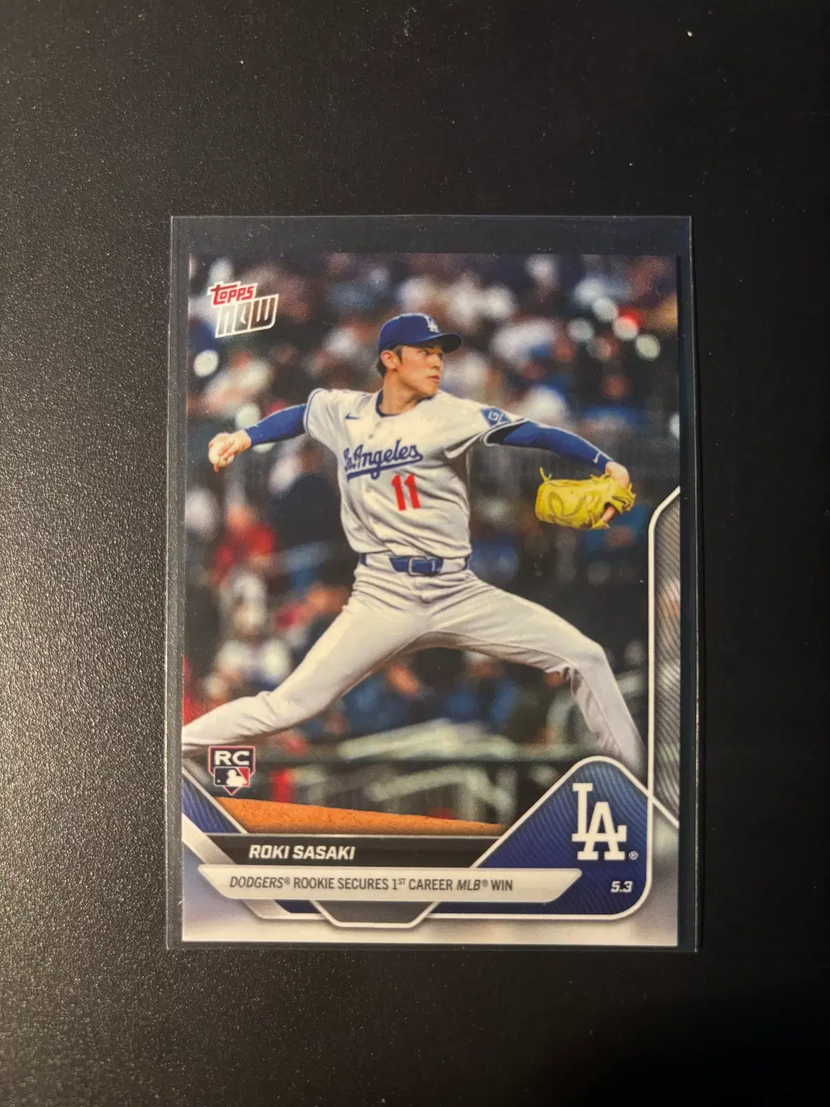 탑스 나우 로키 사사키 MLB 첫승 기념 카드