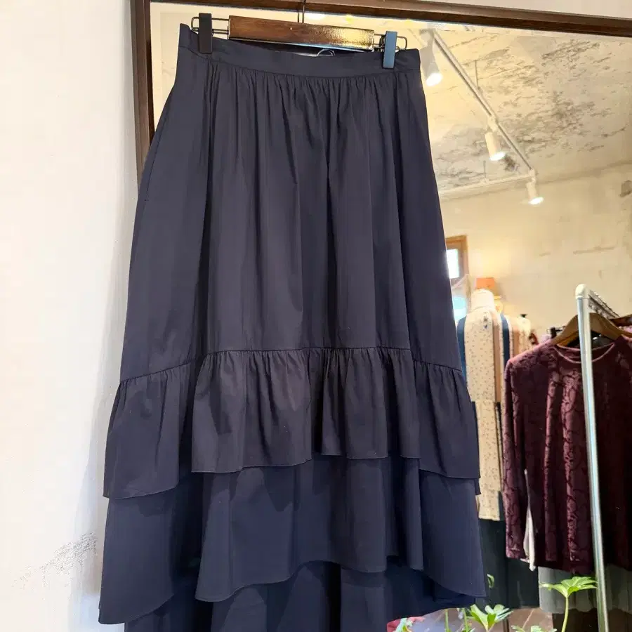 Japanese Vintage 언발란스 프릴 롱스커트