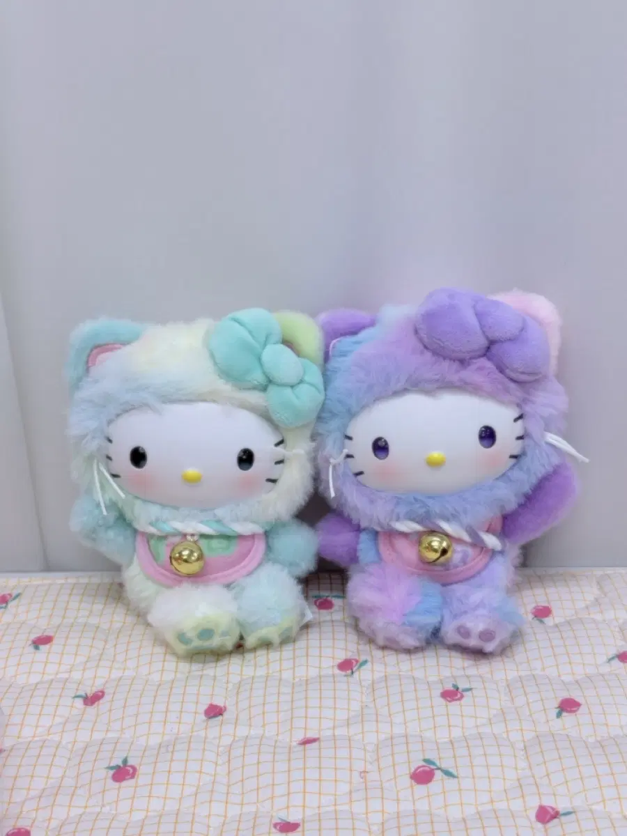행운의 야옹이 헬로키티 인형 키링