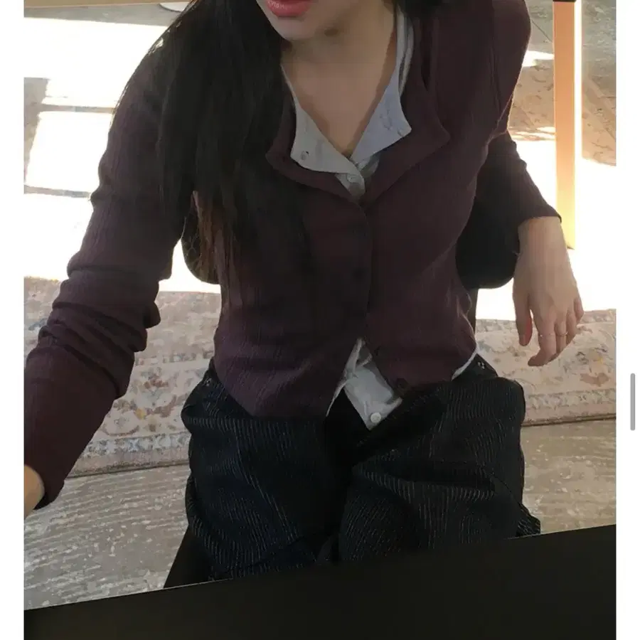 레이어드 골지가디건