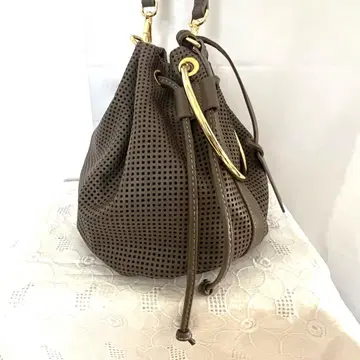MARCO MASI 펀칭 가죽 복조리 숄더백 2way