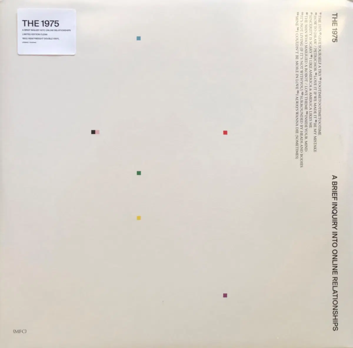 The 1975 - brief inquiry into online relationships 클리어 lp