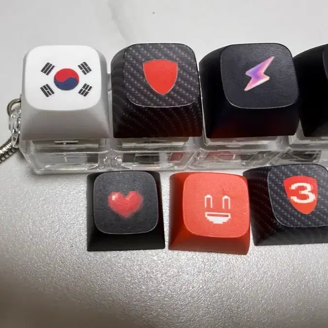 람보르기니 * 릴 키캡 키링 LED 레드 (추가 키캡 3개)