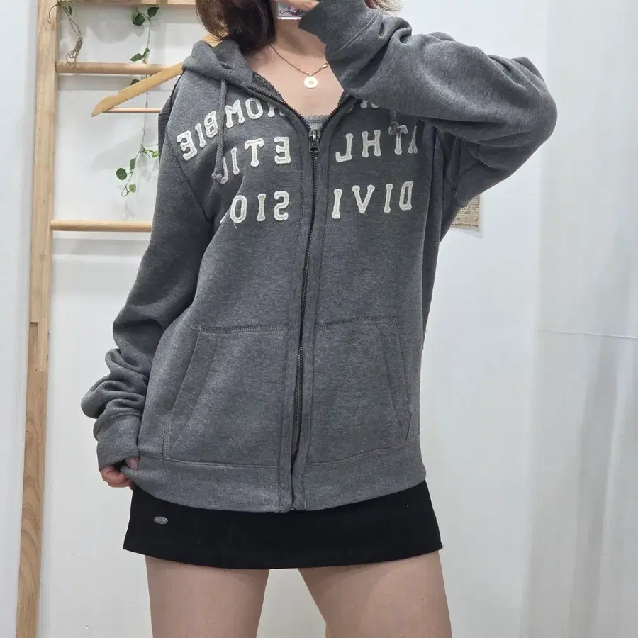 [S]아베크롬비 빅로고 후드집업 그레이