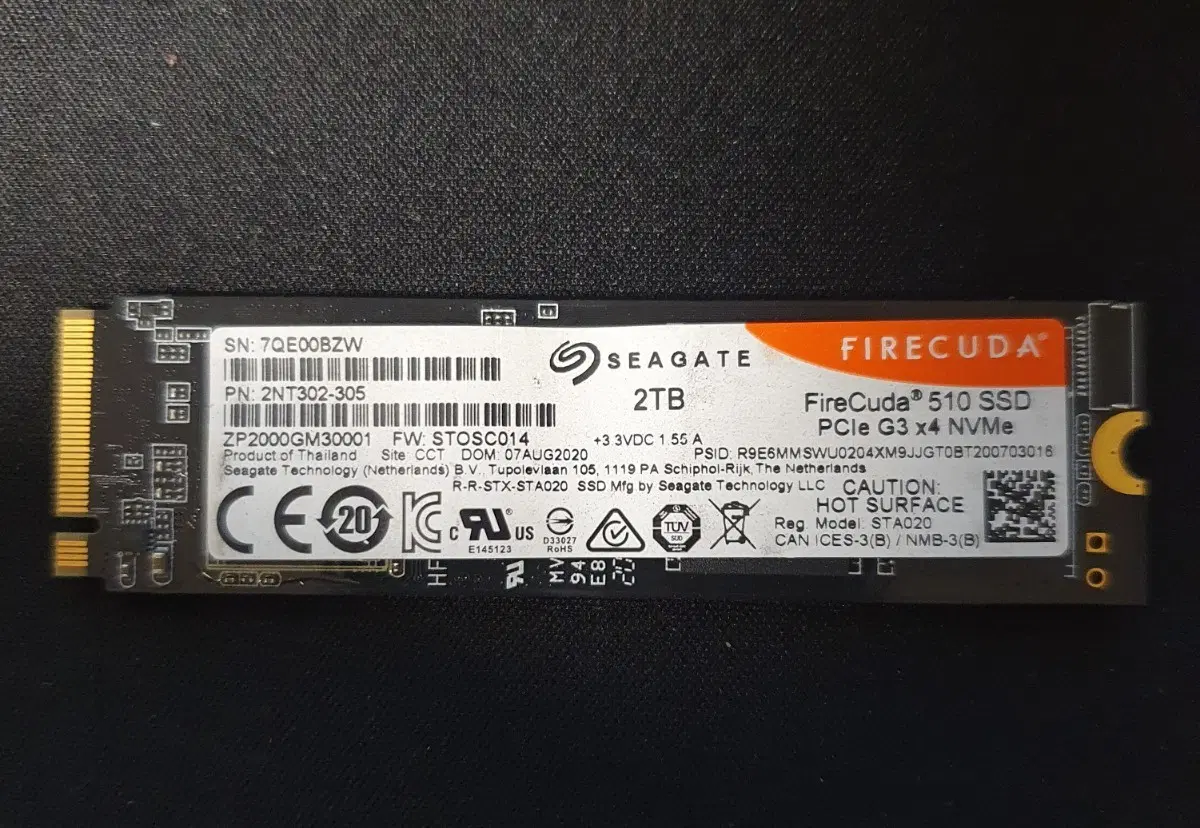 씨게이트 파이어쿠다 510 M.2 NVMe SSD 2TB