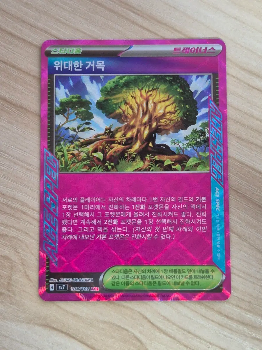 카. 포켓몬카드 위대한 거목 ACE
