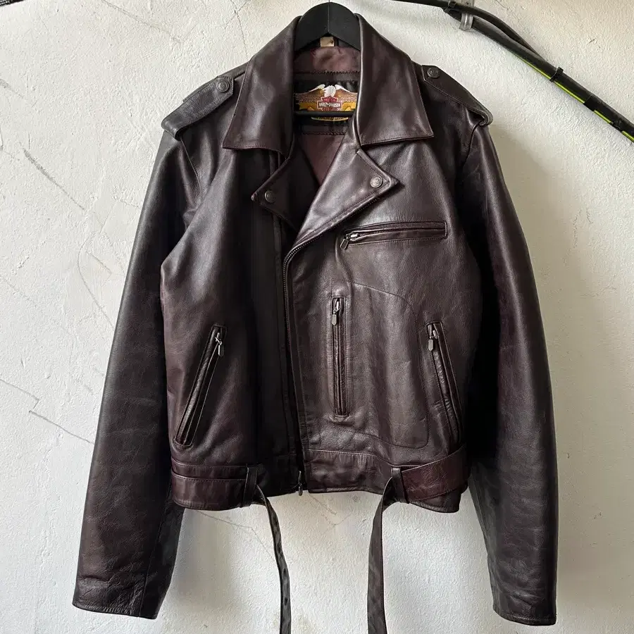 [2XL] 00's 할리 데이비슨 더블 라이더 자켓 할리 레더 자켓