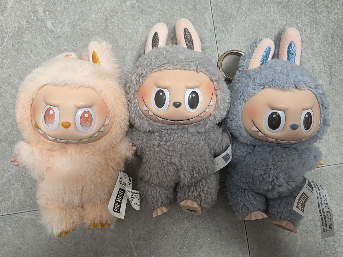 POP MART 몬스터 플러시 인형 3종