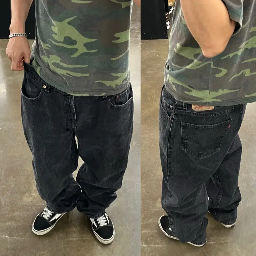 00s Levis550 배기핏 블랙진 (39)