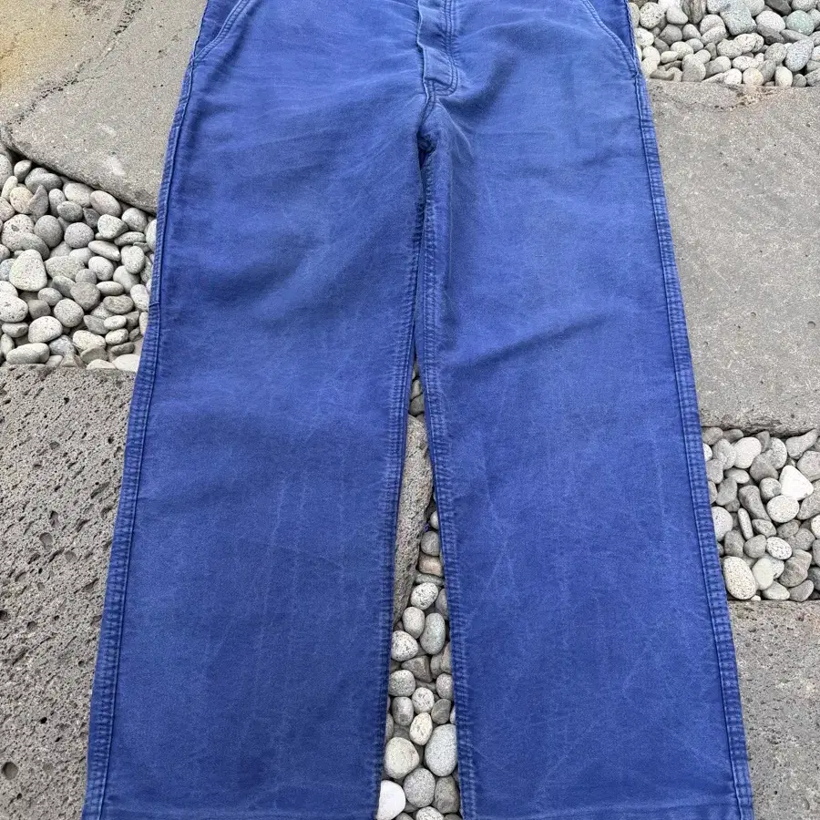 1980s NATURAL FADED NAVY MOLESKIN FRENCH 80s 몰스킨 프렌치워크팬츠
