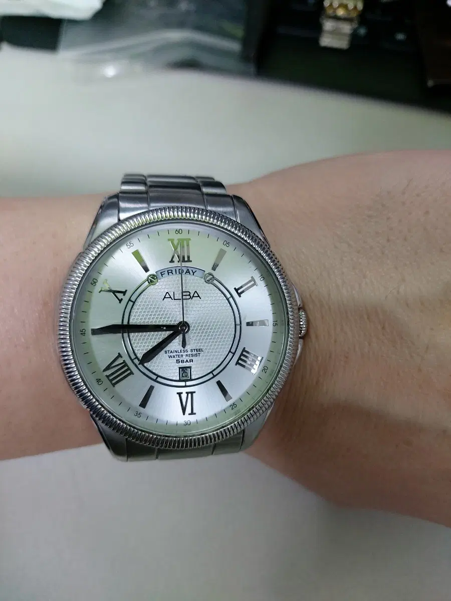 ALBA 남성용 시계 실버