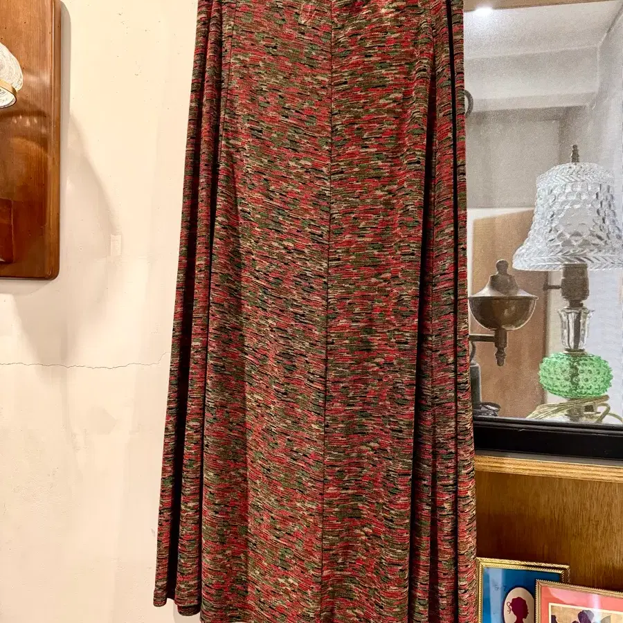 Japanese Vintage 차르르 밴딩 롱스커트