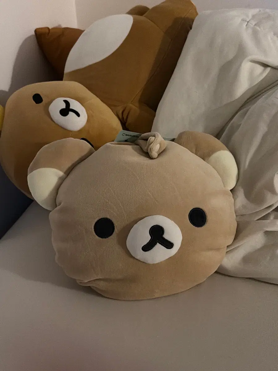 리락쿠마 쿠션 목베개 인형