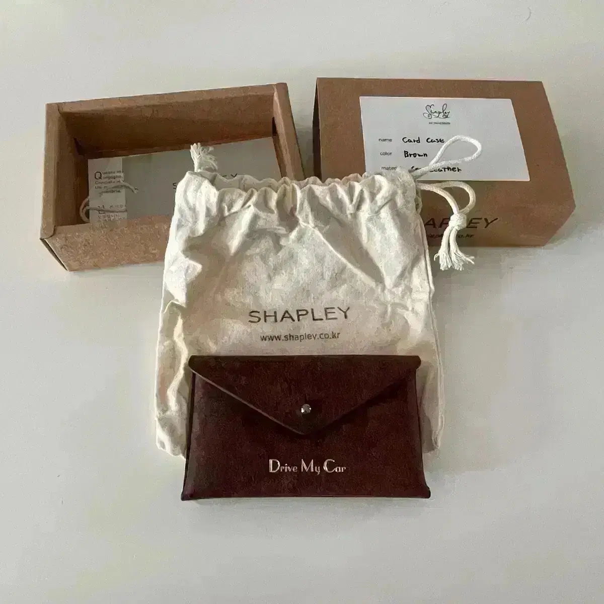 드라이브마이카 SHAPLEY카드케이스 하마구치류스케영화 샤플리가죽명함지갑