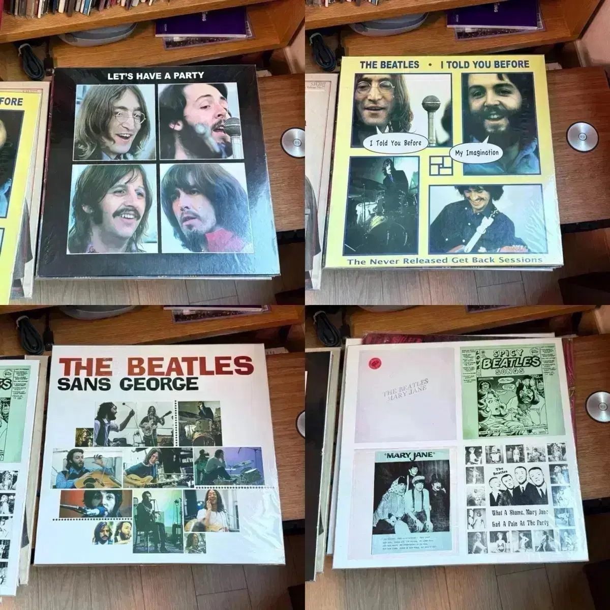 비틀즈 LP 바이닐 희귀 부틀렉 엘피4종 겟백 렛잇비 메리제인 The Beatles Vinyl