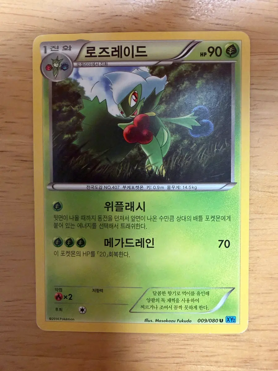 2014 포켓몬카드 로즈레이드 009/080 U XY