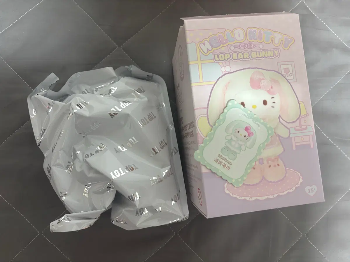 탑토이 산리오 헬로키티 롱다리 롭이어 토끼 버니 키티 인형 민트 노랑