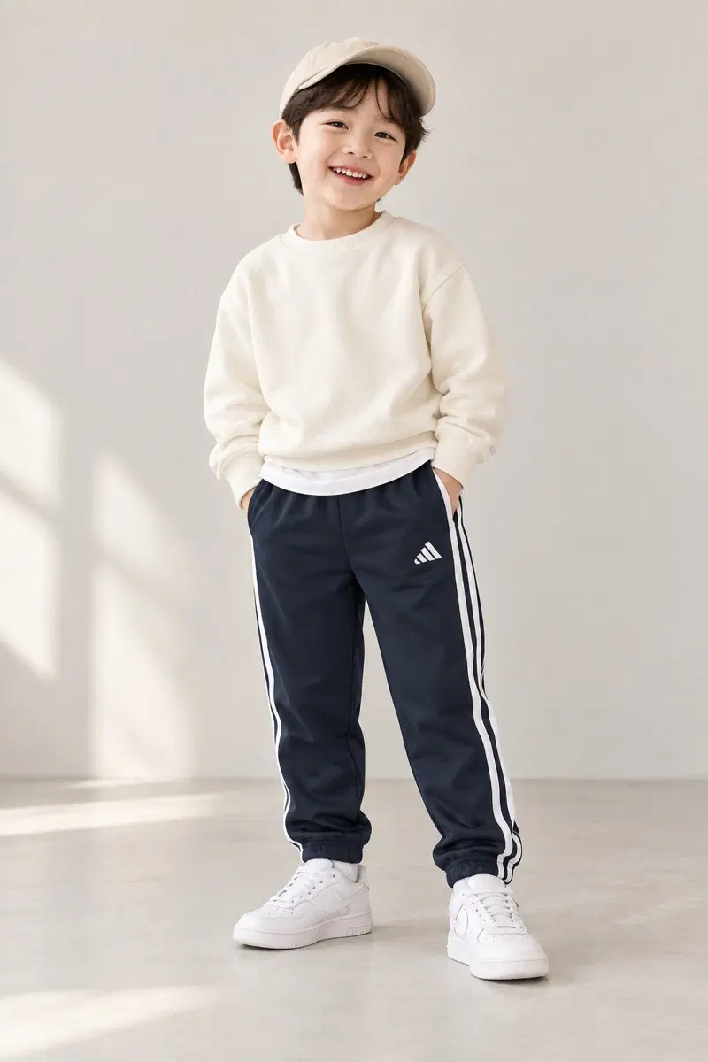 5t120사이즈 아디다스 약기모 트레이닝바지 정품 키즈 새상품
