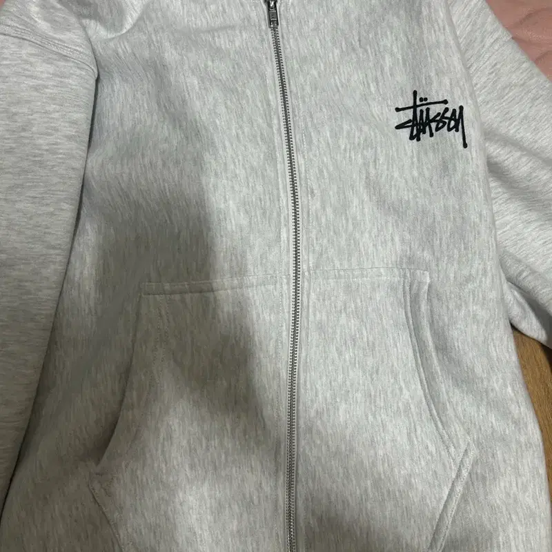 스투시 후드집업 애쉬헤더 s