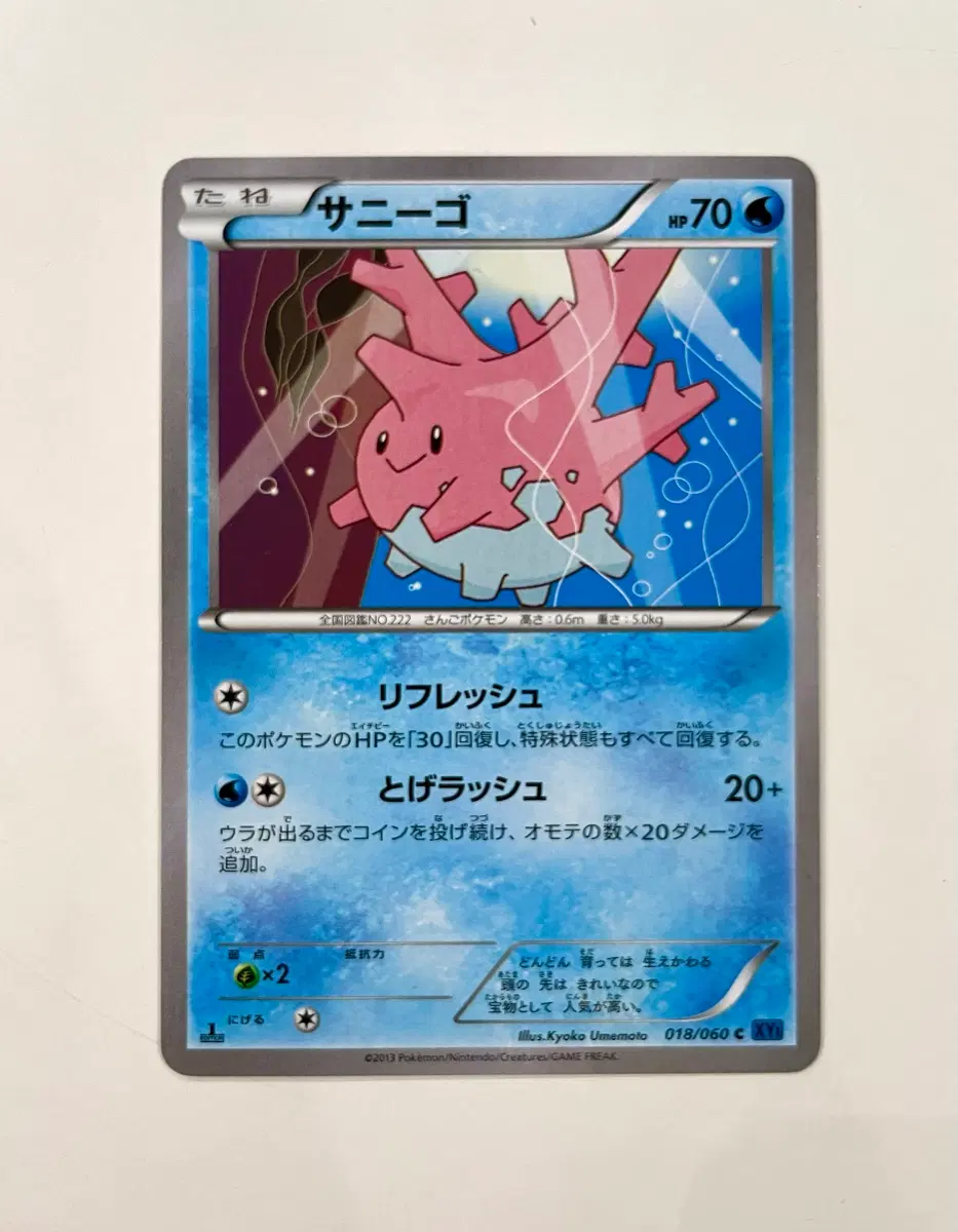 일판 포켓몬카드 1st Edition 코산호 018/060 XY1