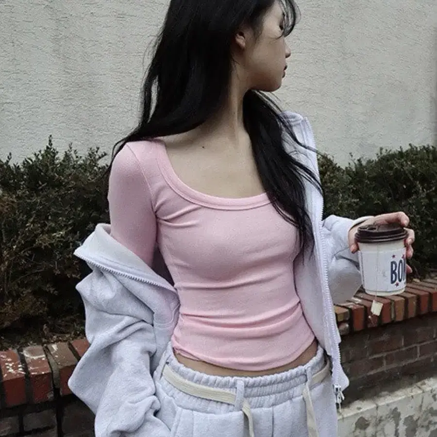 클라따 에센셜 베이직 티 쿨핑크