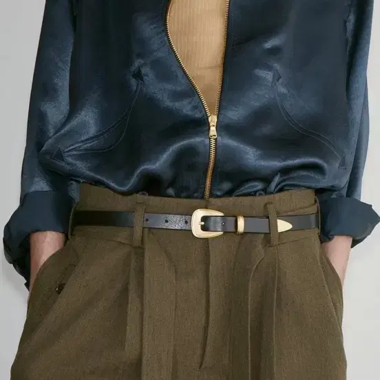 렉토 웨스턴 버클 벨트 WESTERN BUCKLE BELT (GOLD)