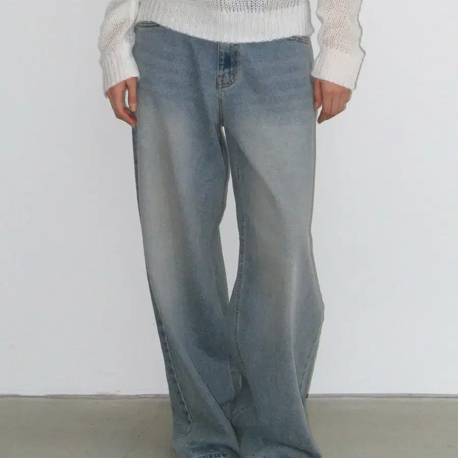 락케이크 Dixy Low Rise Wide Jeans - Light Blue 데님 팬츠 청바지 S