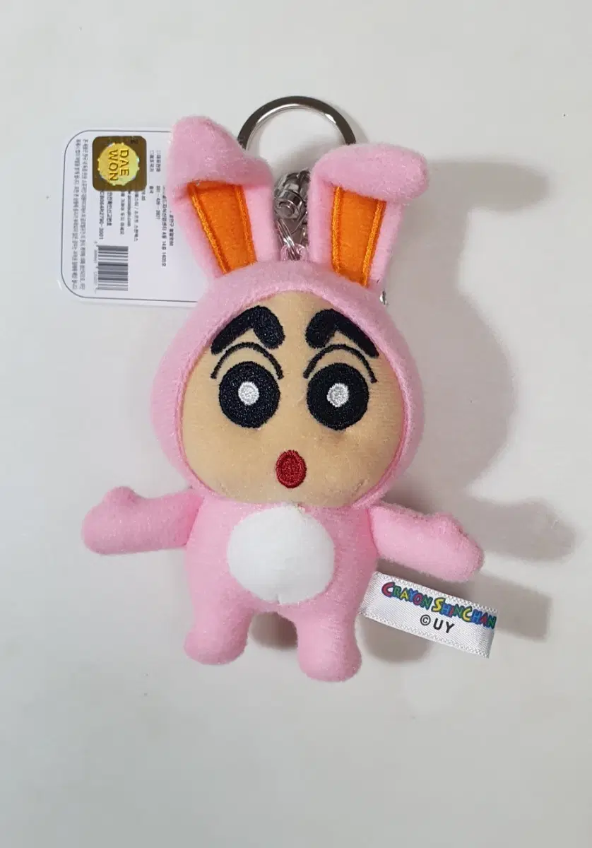 크레용 신짱 짱구 토끼 인형 키링 핑크