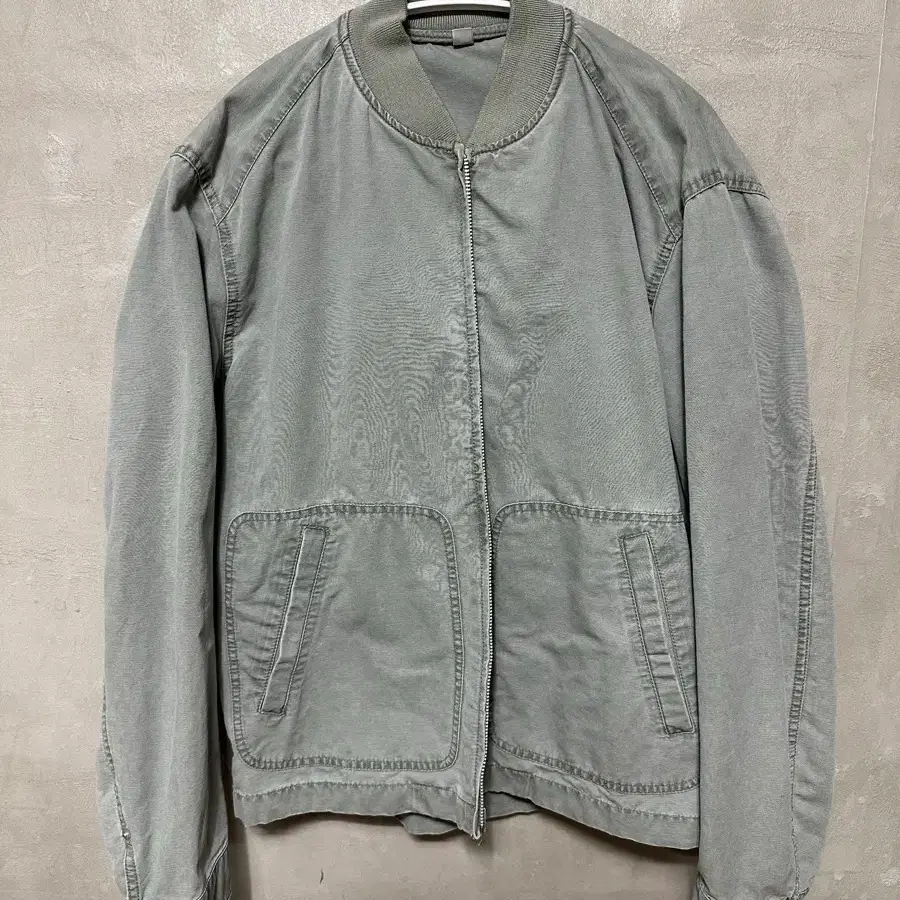 00s 올드 유니클로 블루종 자켓 모스그린L