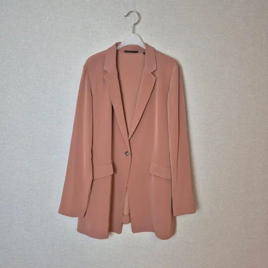 (#66,날씬77추천/L)UNIQLO 코랄스킨 원단추 긴팔 자켓