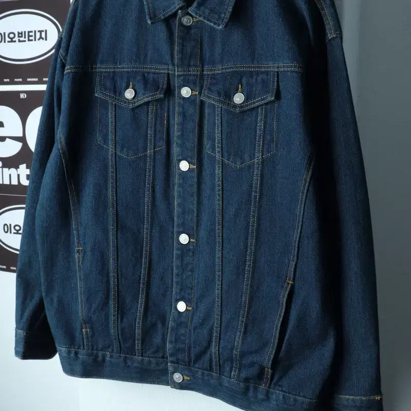 (M-XL) 브랜드빈티지 집업 바람막이 점퍼자켓 데님 청-H39695