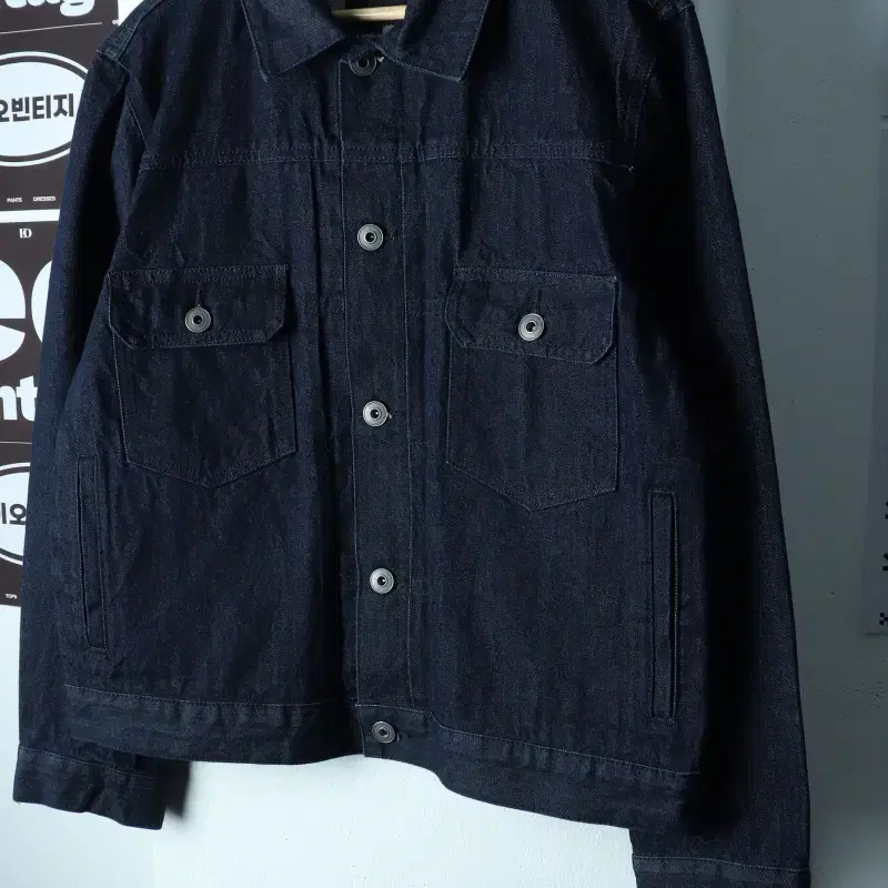 (L-XL) 지오다노 집업 바람막이 점퍼자켓 데님 청 블루-H39705