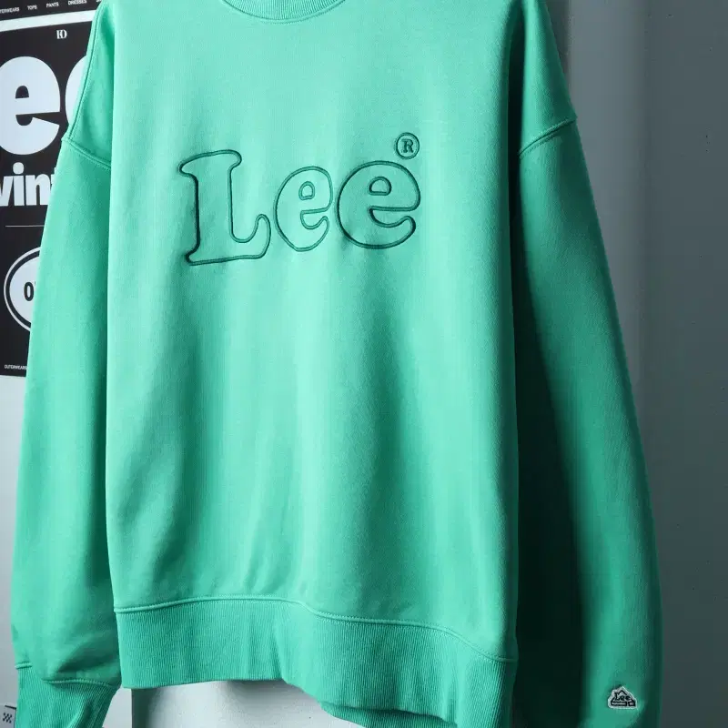 (L-XL) 리 맨투맨 티셔츠 빅로고 그린 올드스쿨-H39615
