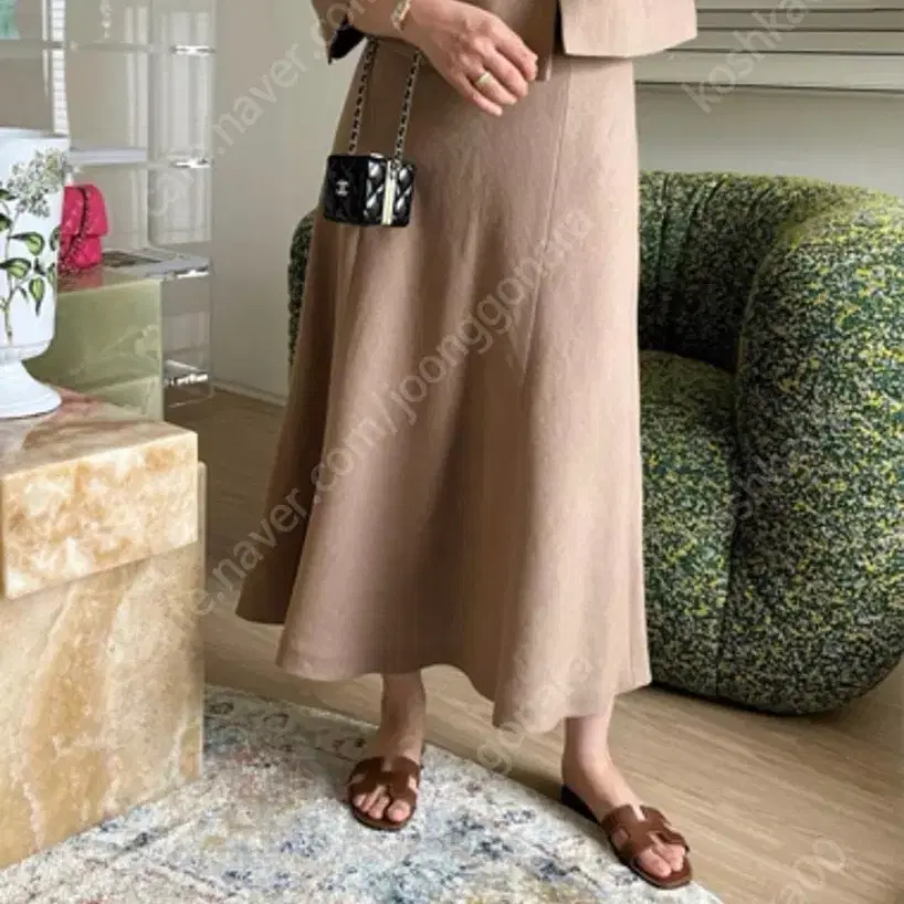 라밤바룸 린넨 자켓스커트 수트