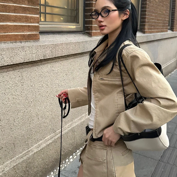 ROVENTE 로우 라이즈 미니 스커트