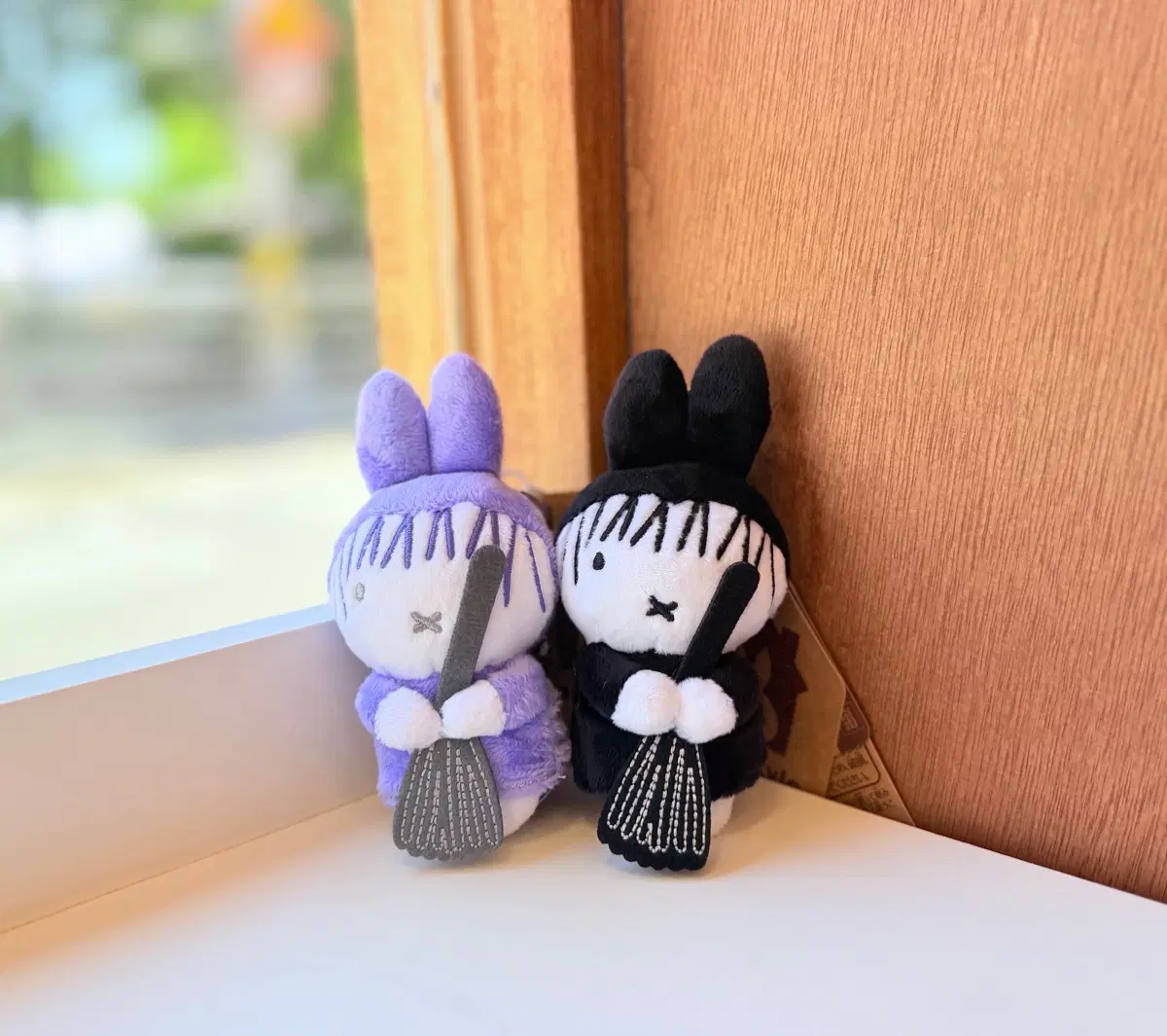 일본 할로윈 마녀 miffy 미피 마스코트 키링 2종 세트