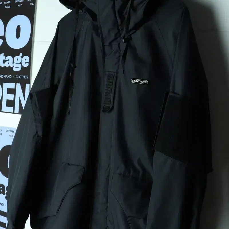 (L-2XL) 세인트페인 집업 바람막이 점퍼자켓 필드 블랙-H39555