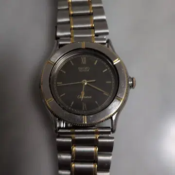 SEIKO Chronos 남성용 손목시계 쿼츠 콤비 컬러 작동 중!