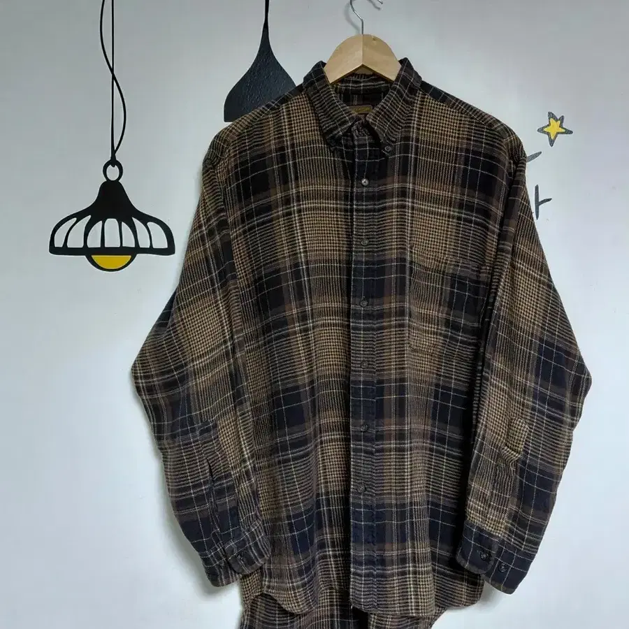 [90s Vintage] COACH USA제 헤비 플란넬 체크 셔츠 (M)