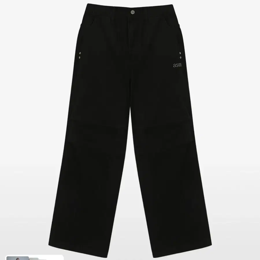 애즈온 팬츠 블랙 M