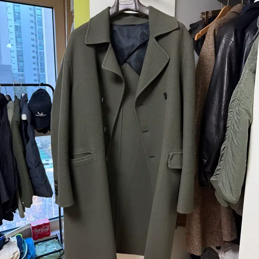 DKNY 핸드메이드 코트 / 카키 / 100사이즈