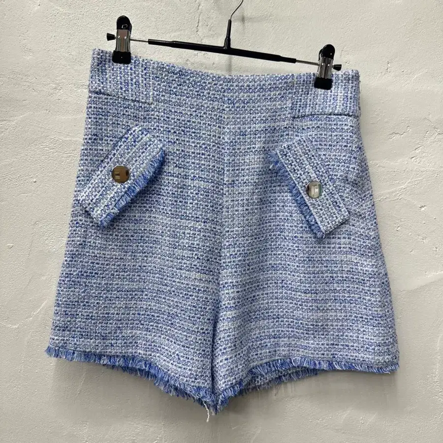 [상태최상] 자라(ZARA) 하의 여성 반바지 블루 트위드 M