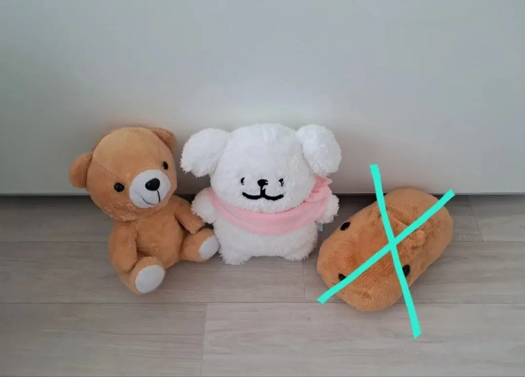귀여운 곰돌이/강아지 봉제 인형 2종(미사용)
