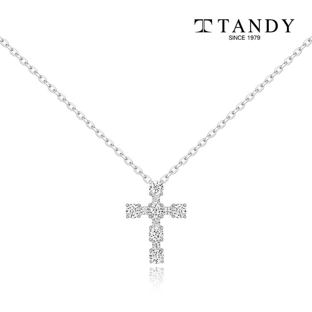 TANDY 탠디 실버925 지르코니아 십자가 목걸이 네크리스 TDN614