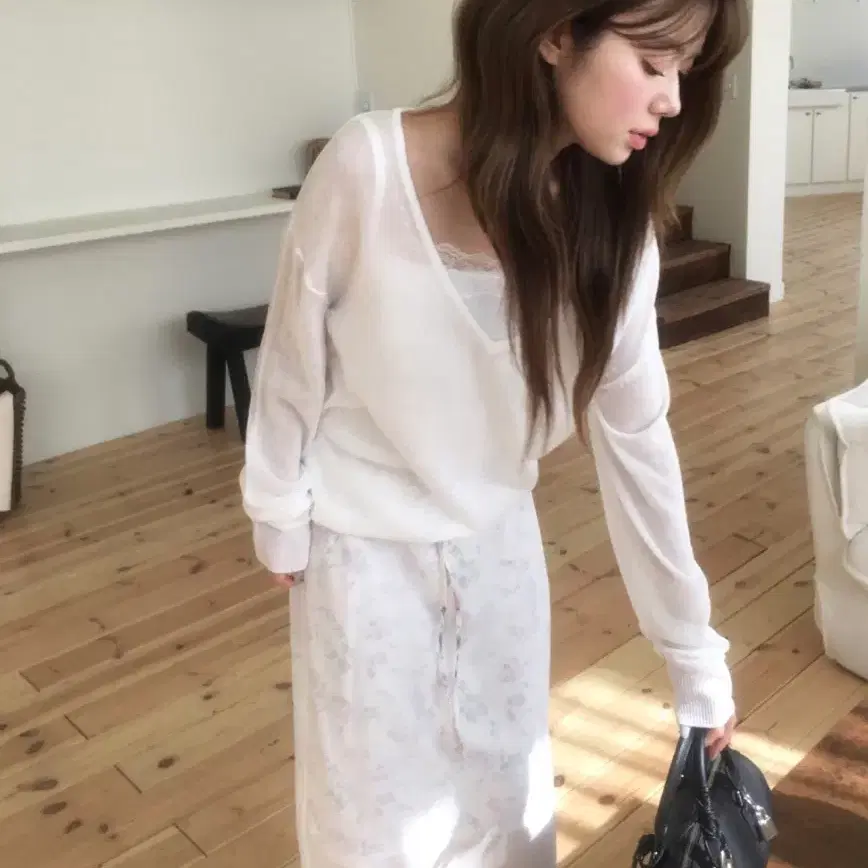 노비야카 쉬폰플라워스커트